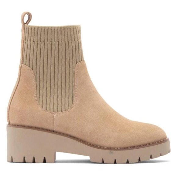 Blondo Dexter Tan Suede Waterproof Ankle Booties Size 10 - Picture 1 of 10
